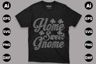 Home Sweet Gnome  Rhinestone Templates Illustration Designs de T-shirts Par mdnayonmia711 3