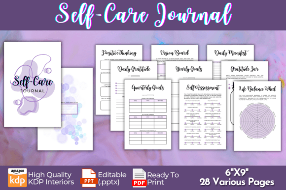 Self-Care Journal | KDP Interior Graphic KDP Keywords By LujyDesigns