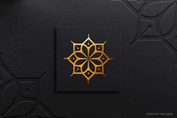 A Gold Flower Luxury Logo Mockup Design Graphic Product Mockups By Harry_de
