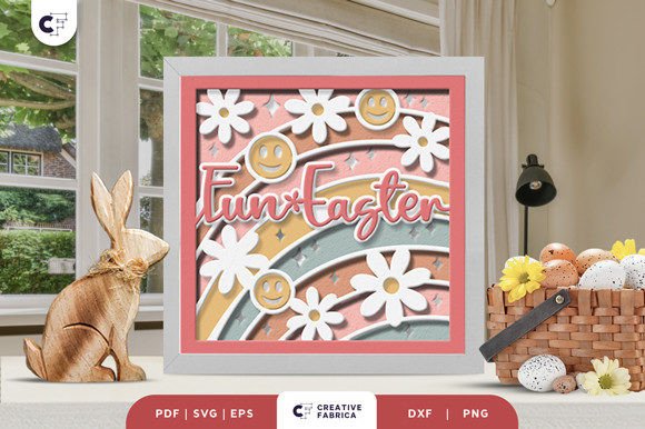 Fun Easter 3D Shadow Box Paper Cut SVG Easter 3D SVG Craft By Creative Fabrica Crafts