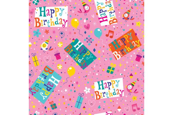 Happy Birthday Seamless Pattern Graphic Patterns By Alias Ching