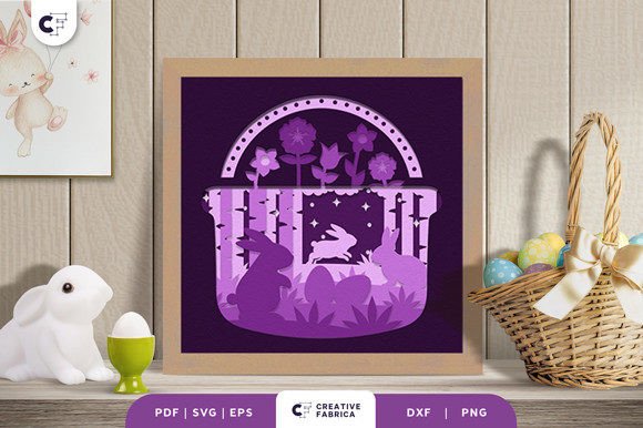 Hunny Bunny 3D Shadow Box SVG Easter 3D SVG Craft By Creative Fabrica Crafts