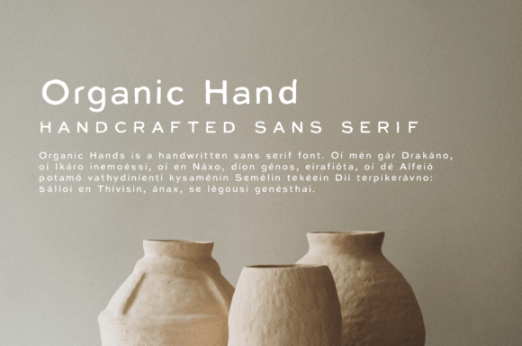 Organic Hand Sans Serif Font By Pretty Decadent