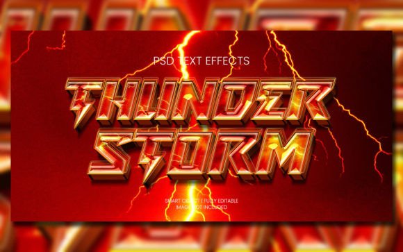 THUNDER STORM TEXT EFFECT Graphic Layer Styles By Neyansterdam17