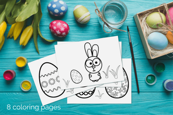 Easter Page Coloring for Kids Graphic Coloring Pages & Books Kids By Lokfrid