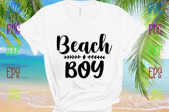 Beach Boy Illustration Designs de T-shirts Par Mega