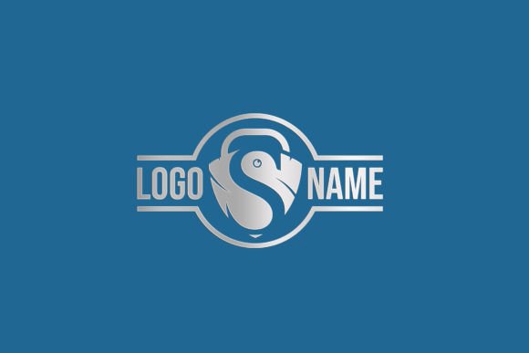 Metal Logo Mock Up on Blue Background Graphic Product Mockups By Harry_de