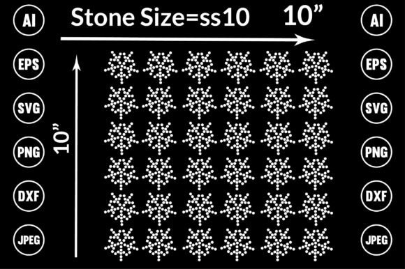 Pattern Snowflakes Rhinestone Design Grafik T-shirt Designs Von TRANSFORM20