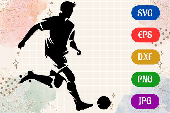 Soccer | SVG EPS DXF PNG JPG Silhouette Gráfico Ilustraciones IA Por Creative Oasis