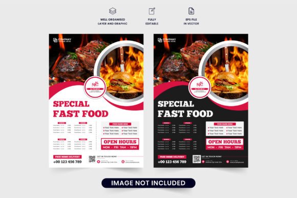 Restaurant Food Menu Flyer Template Graphic Print Templates By iftikharalam