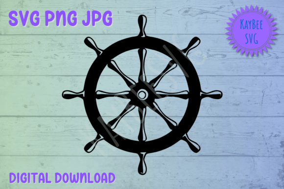 Ship's Wheel Helm SVG PNG JPG Clipart Graphic Illustrations By kaybeesvgs