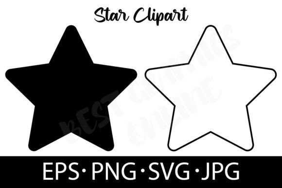Star Svg Vector Cut File Rounded Star Graphic Ilustrações para Impressão By bestgraphicsonline