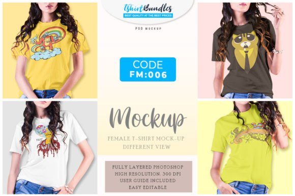 Woman T-Shirt Mockup Bundle Vol 6 Graphic Product Mockups By Crafticy