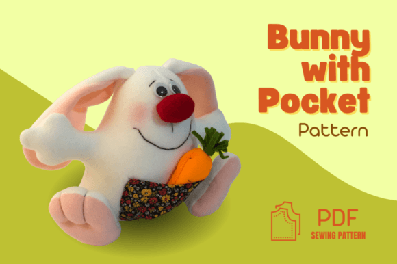 Bunny with Pocket Sewing Pattern Graphic Sewing Patterns By Bellota Atelier