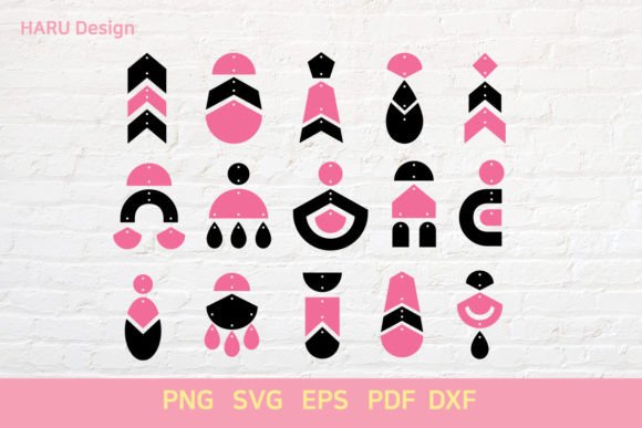 Chevron Earring Graphic Crafts By HARUdesign