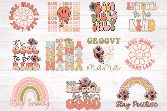 Groovy Retro SVG Sublimations Bundle Graphic AI Graphics By CraftStudio