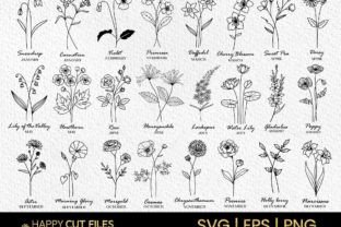 Birth Month Flower Svg Bundle Clipart Graphic Crafts By happycutfiles 2