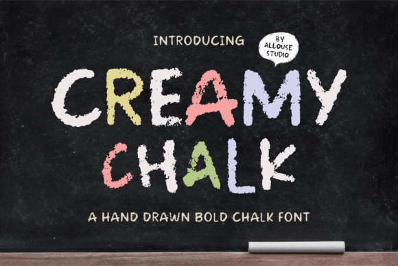 Creamy Chalk Display Font By allouse.studio