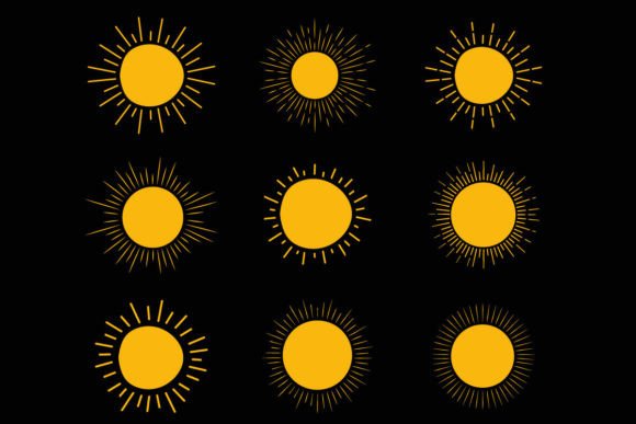 Rising Sunset Sunrise Sun Icon Vector Graphic Illustrations By nurearth