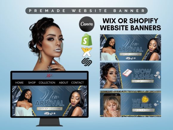 Lash Business Canva Premade Web Banner Grafik Webseiten Von graphicriverart