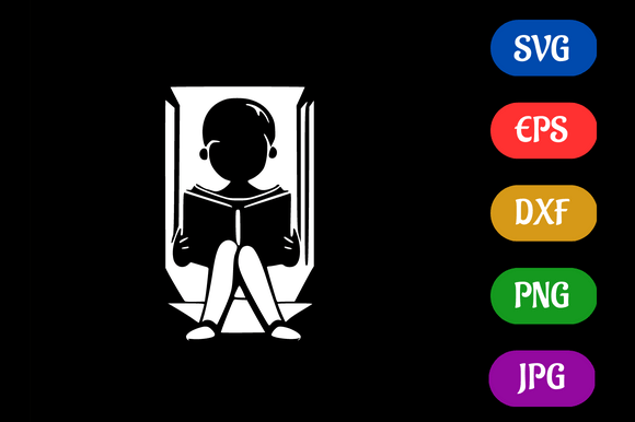Book Lover | Silhouette SVG EPS DXF Graphic AI Illustrations By Creative Oasis