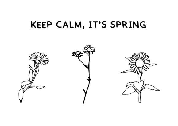 Keep Calm It's Spring Svg Banner Graphic Crafts By Filucry