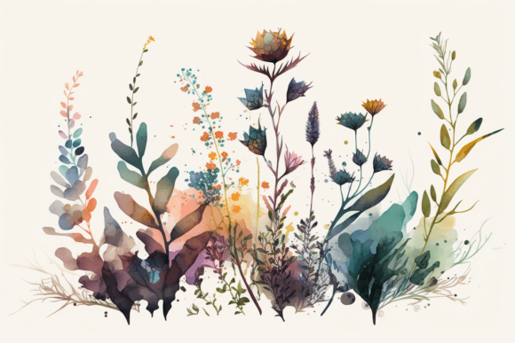 Minimalistic Floral Art Watercolor 2 Illustration Illustrations Imprimables Par 1xMerch