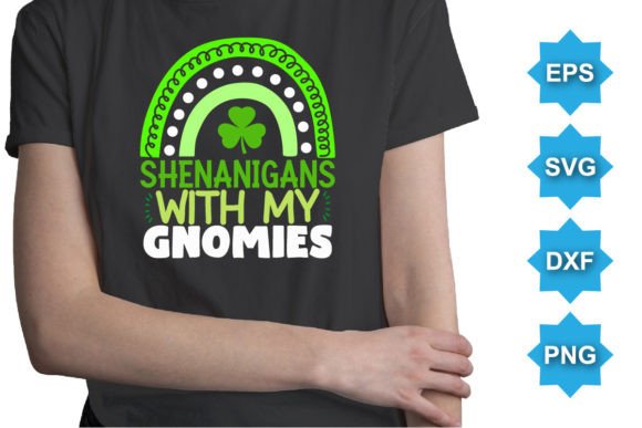 Shenanigans with My Gnomies SVG T-Shirt Gráfico Diseños de Camisetas Por SuptenTech03