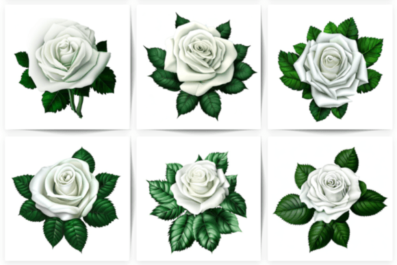 White Rose Flower Beautiful Images Graphic AI Graphics By Hassas Arts