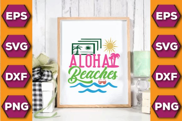 Aloha Beaches Gráfico Manualidades Por Design_Squad