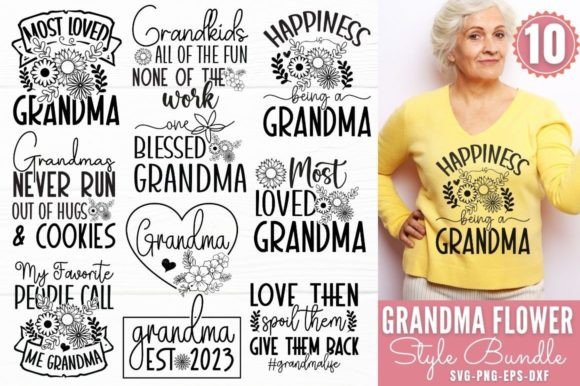 Grandma SVG Bundle Graphic Crafts By Design's Dark