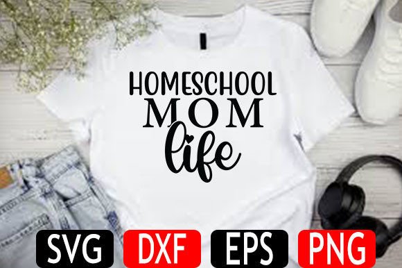 Homeschool Mom SVG Design, Homeschool Mo Grafika Rękodzieła Przez Digital Art Gallery