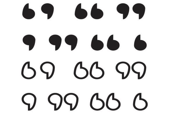 Quote Quotation Mark Collection Set Graphic Web Elements By manolache44