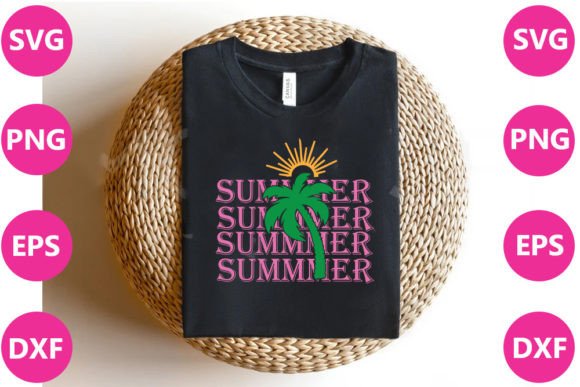 Summmer- Summer Retro  Svg Graphic T-shirt Designs By Craft Home