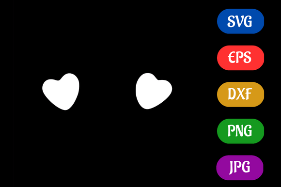 Candy Hearts | Black and White Logo Gráfico Ilustrações em IA Por Creative Oasis