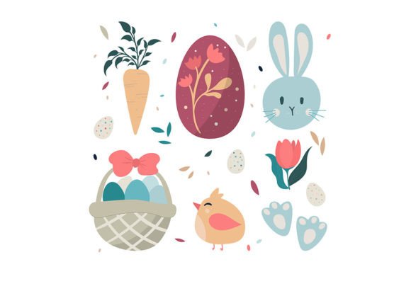Vector of the Easter Elements Graphic Illustrations By George Khelashvili