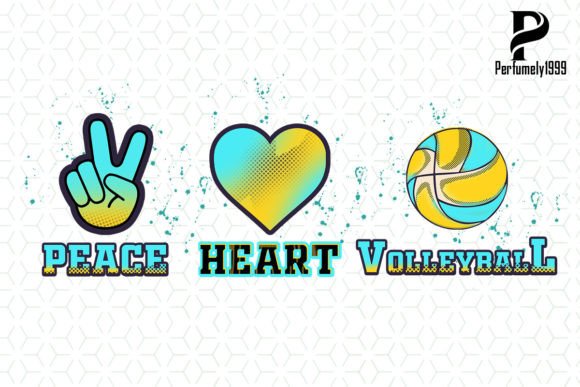 Peace Heart Volleyball  Graphic Crafts By perfumely1999