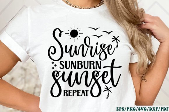 Sunrise Sunburn Sunset Repeat Svg Graphic Crafts By Designer302