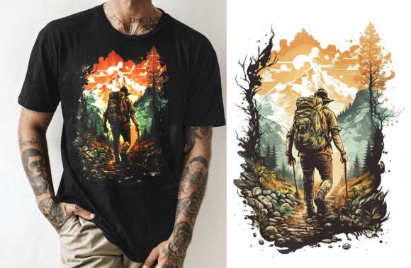 Amazing Hiking T-shirt Design Vector Graphic T-shirt Designs By Creative shirts