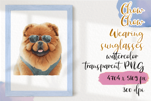 Chow Chow Wearing Sunglasses Graphic Illustrations By SellingPOD