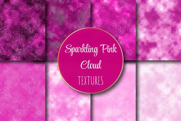Sparkling Pink Clouds Graphic Textures By GraphicBubble