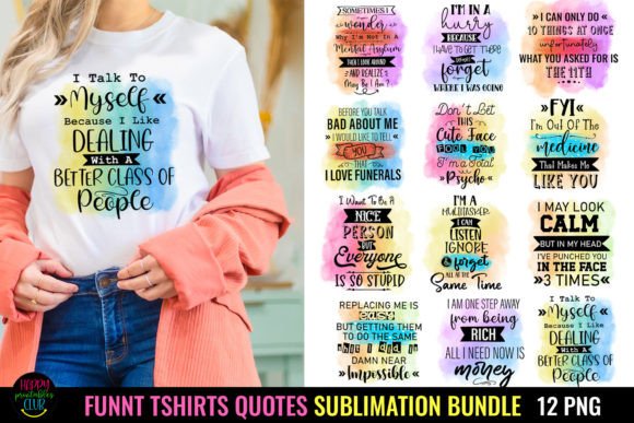 Funny Tshirt Quotes Sublimation Bundle Graphic Crafts By Happy Printables Club