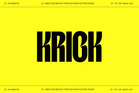 Krick Display Font By Foxtype