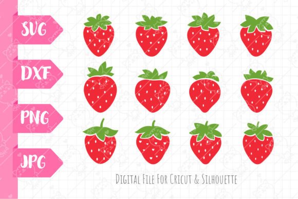 Strawberry SVG Fruit Berry Summer PNG Grafik Plotterdateien Von FoxGrafy