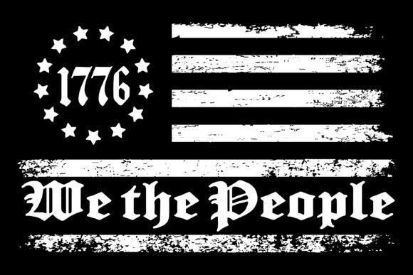 We the People 1776 USA Flag Design Graphic T-shirt Designs By teestore