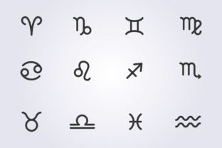 Set of Zodiac Signs Vector Illustrtaion Illustration Illustrations Imprimables Par Lodzrov