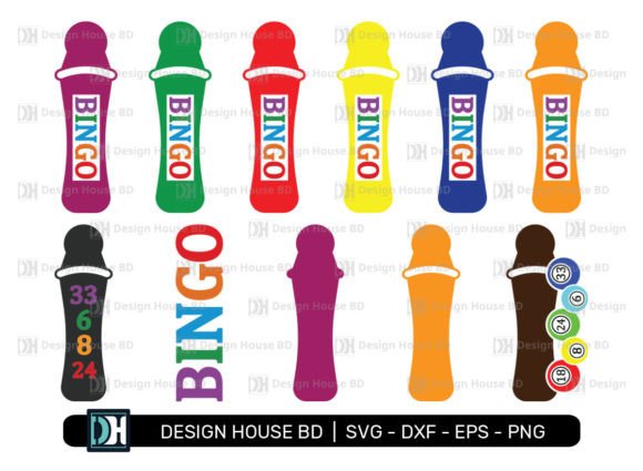 Bingo Silhouette Bundle Svg, Png, Eps Graphic Crafts By designhouseart.bd