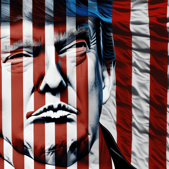 Gráfico hiperrealista da bandeira americana de Donald Trump Conteúdo da Comunidade Por mainandmouse