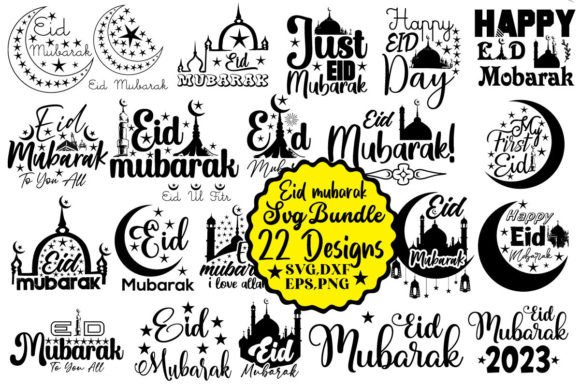 Eid Mubarak Svg Bundle Illustration Designs de T-shirts Par DollarSmart