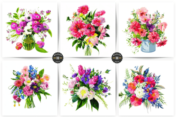 Flowers Graphic AI Graphics By Hassas Arts